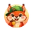 Cute flat cartoon raccoon face avatar icon with friendly expression for casino review